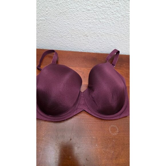 Wacoal Women's Burgundy Underwire Padded Bra Size 34DDD Adjustable Straps - Picture 2 of 7